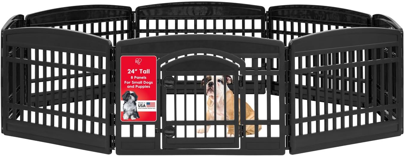 Dog Playpen 24" 4-Panel Dog Playpen with Door