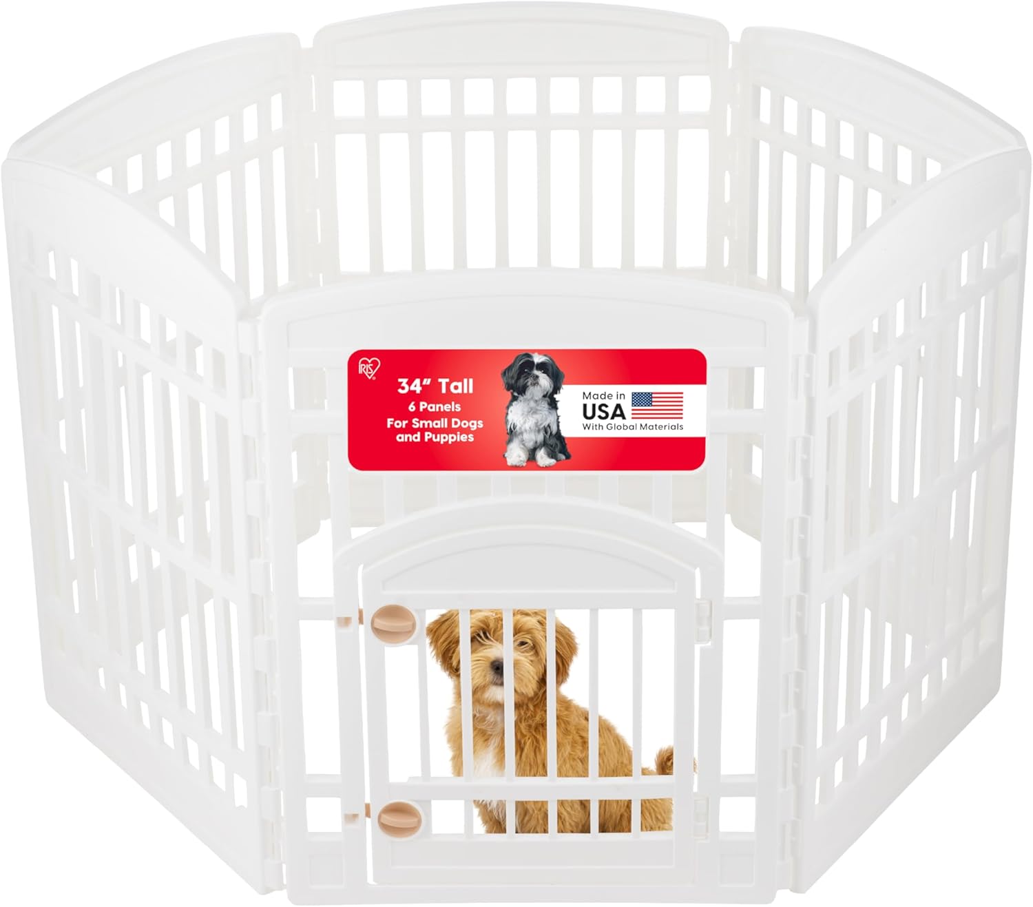 Dog Playpen 24" 4-Panel Dog Playpen with Door