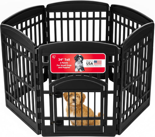 Dog Playpen 24" 4-Panel Dog Playpen with Door